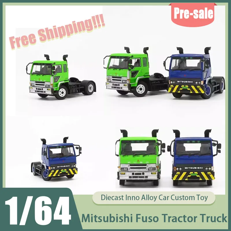 

Pre-Sale Dbgt 1:64 Mitsubishi Fuso Tractor Truck Diecast Model Green & Blue Livery Options Japanese Classic Commercial Truck Toy