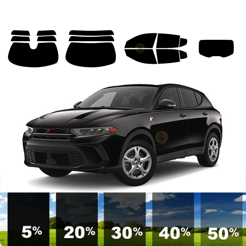 precut Removable Window Tint Film For Car 100% UVR 5%-70%VLT Heat Insulation Carbon ﻿For DODGE HORNET 4 DR SUV 2023-2023