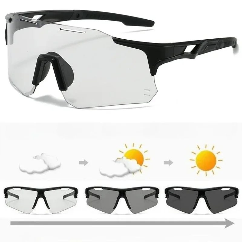 

Outdoor Mountain Bike Running Cycling Sunglasses UV400 Protection Photochromic Polarized Lens Sun Glasses Windproof Goggles