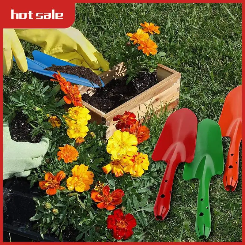 

12 Pack Mini Colorful Hand Shovel Metal Hand Shovel Transplanting Garden Shovel For Flower Soil Planting Succulent