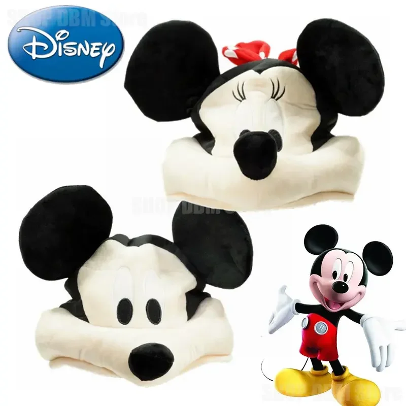 

Disney Mickey Minnie Mouse Hat Plush Cosplay Hats Women Warm Winter Cotton Cap Adult Stage Performance Props Halloween Costumes