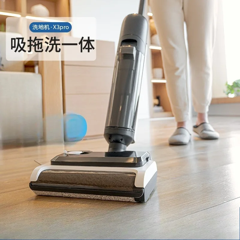 Suction and mopping intelligent floor scrubber, wireless sweeper, walk-behind mopping and washing all-in-one machine