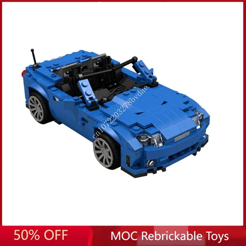 466PCS MOC Speed Champion MX5 NC Convertible Roadster Miniland 1:21 Model Building Blocks Bricks DIY Assembly Kids Toys Gifts