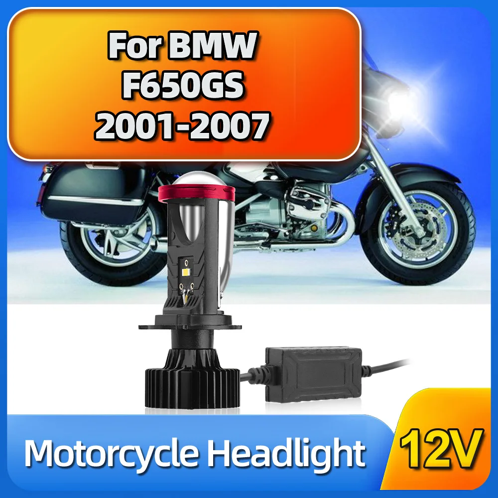 For BMW F650 1997-2001 F650GS 2001-2007 F650ST 1997-1999 Motorcycle LED Projector H4 30000LM Mini Lens Headlight Bulb Turbo Fan