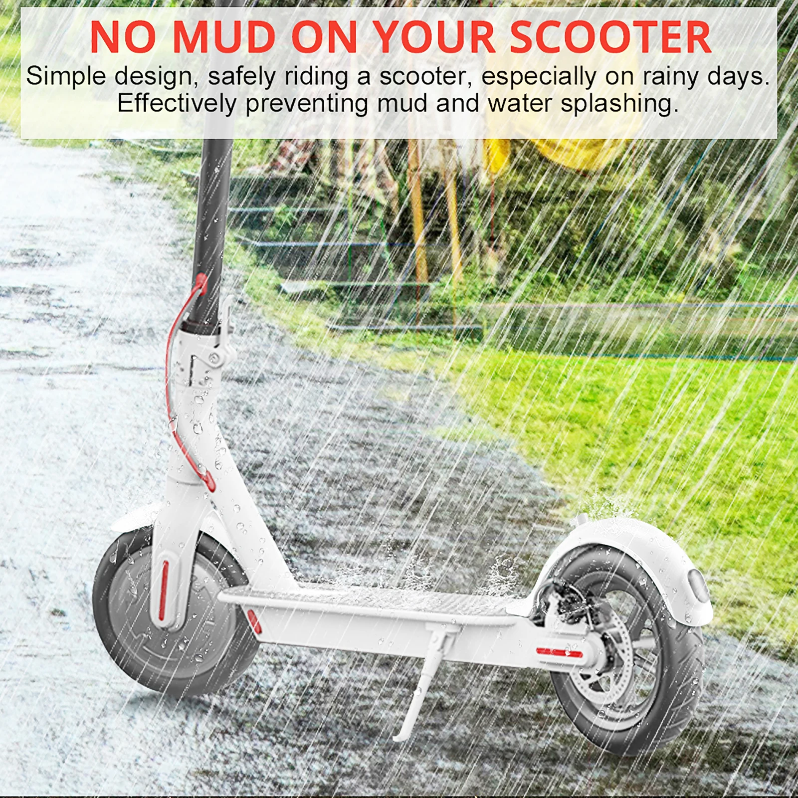 Electric Scooter Rear Mudguard Rear Fenders Compatible With For Xiaomi M365 Water Baffle Rear Water Shield Tyre Splash Guard