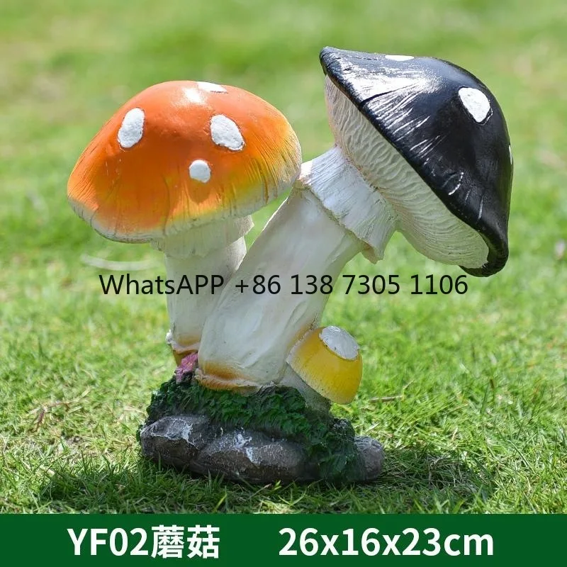 Outdoor simulation mushroom sculpture FRP garden courtyard villa garden scenic spot plant decoration ornament