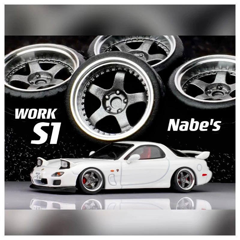 

Toy Chika1:64 alloy die-cast car model details wheel hub 8.9mm 9.8mm with rivets S1 car model wheel hub modification accessories