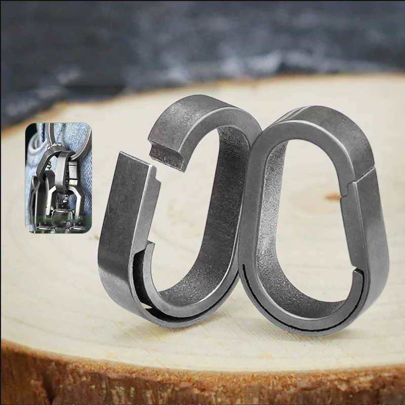 4 Styles TC4 Titanium Alloy Keychain Buckle Key Ring Ater Droplet Buckle Car Accessor Waist Hanging Fixing Ring EDC Outdoor Tool