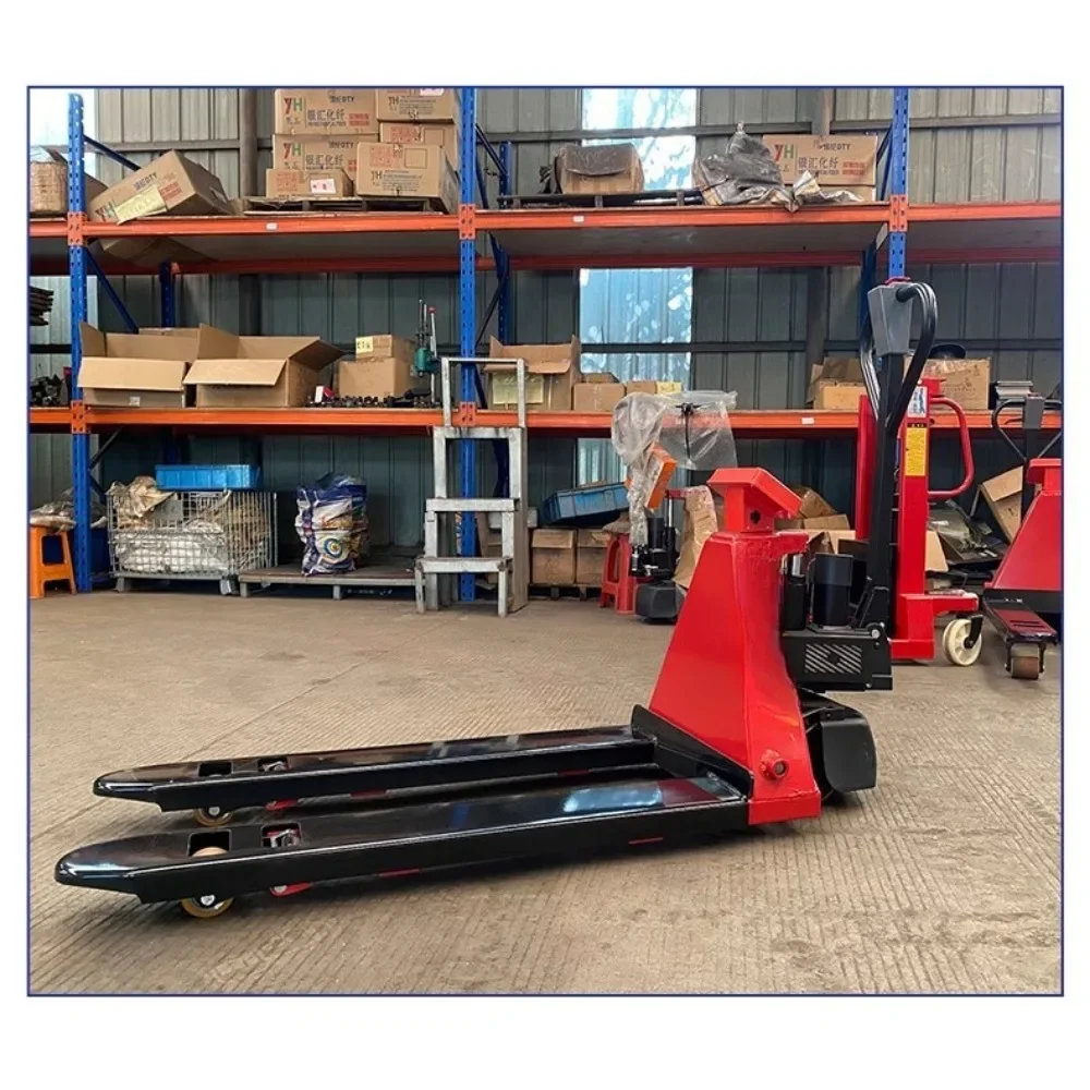 Electric stacker pedestrian loading and unloading forklift