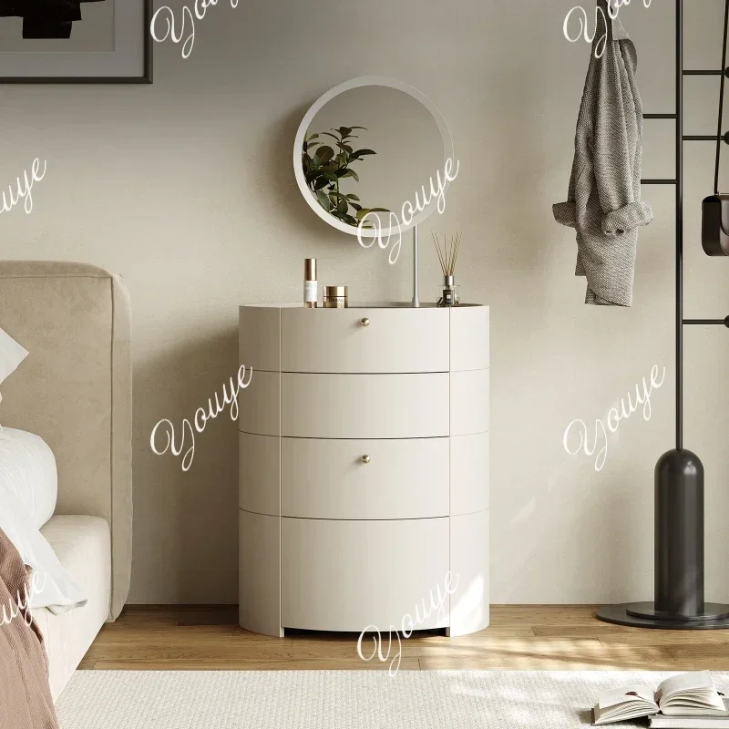 XM Modern Portable Small Vanity Table Storage Mirror Chair Stool White Bedroom Dresser Makeup Luxury Penteadeira Bedroom Furnitu