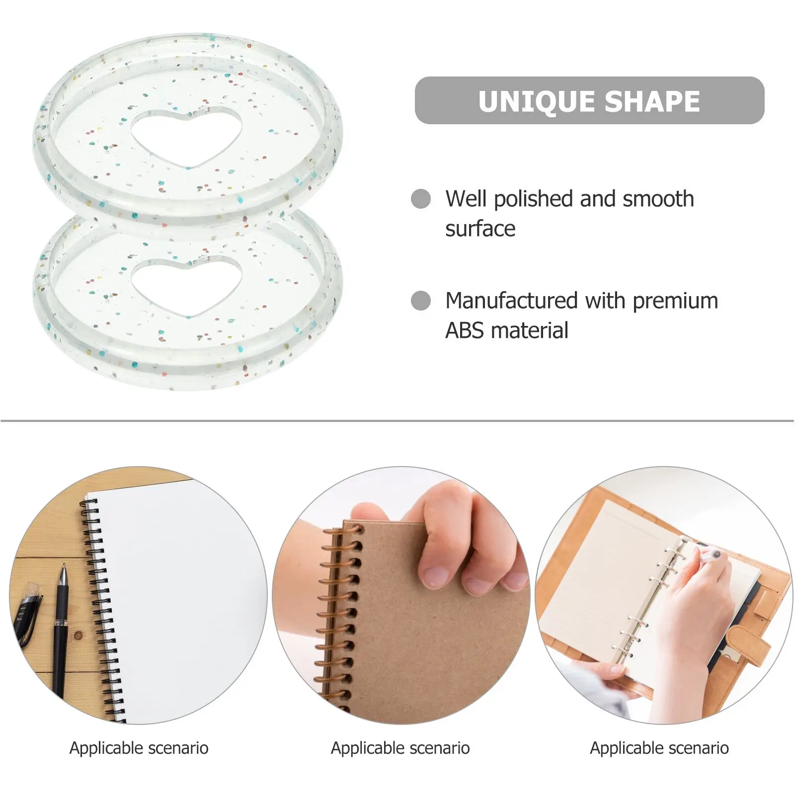 50 Pcs Binder Ring Binding Discs Small Mini Plastic Book for Planner Loose-leaf Supplies Mushroom