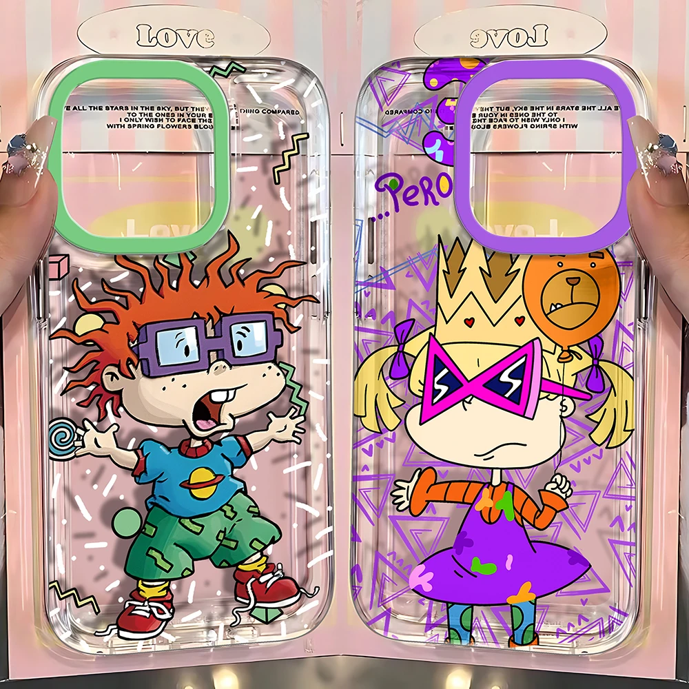 Cartoon Funny R-rugrats Phone Case For iPhone 16 15 14 13 12 11 Mini Pro Max X XR XSMax 7 8 Plus Transparent Soft TPU Back Cover