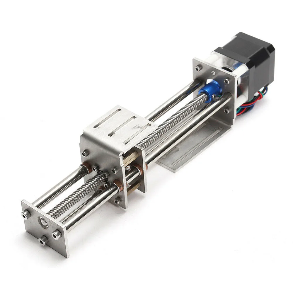 Funssor 1pcs  CNC Z Axis slide Linear Motion kit  50mm/150mm Slide Stroke with NEMA17 Stepper Motor For Reprap Engraving Machine