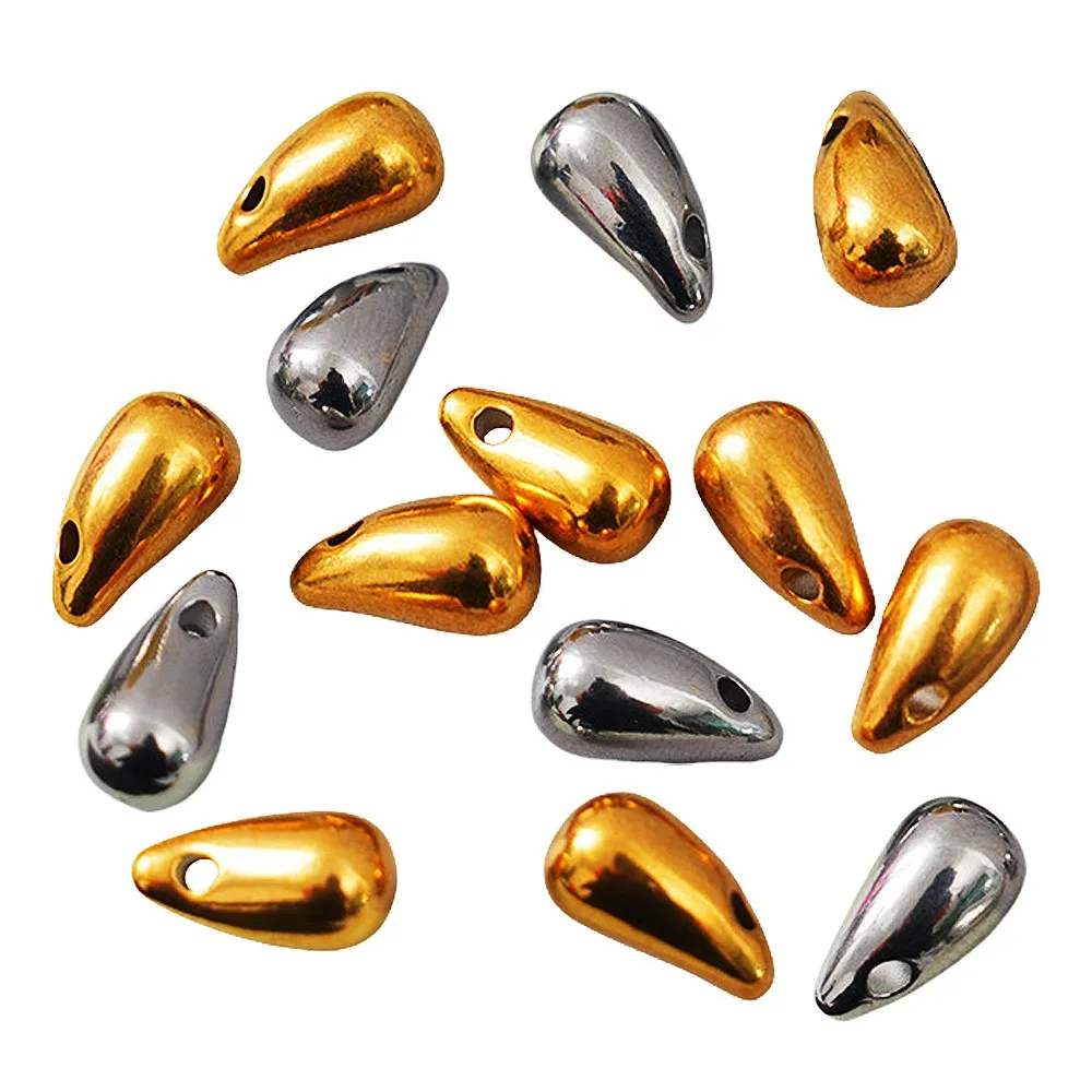 5Pcs Stainless Steel Gold Non Fading Teardrop Charms Pendants For DIY Earrings Necklace Jewelry Making Crafting Wholesale