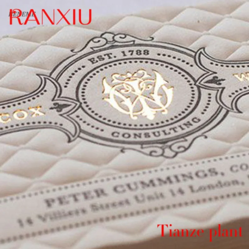 Custom Creative Super Luxury Sample Gold Foil Embossed Business Cards Designer Online