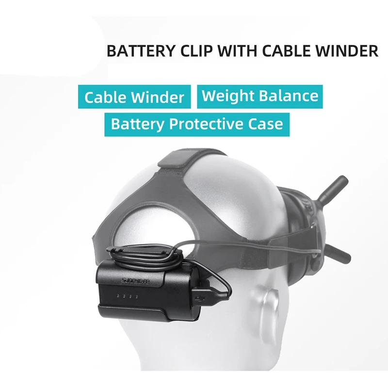 แว่นตาสำหรับการบิน DJI avata/fpv, อุปกรณ์เสริมสำหรับโดรน V2แบตเตอรี่แบบมีตะขอเกี่ยวด้านหลัง