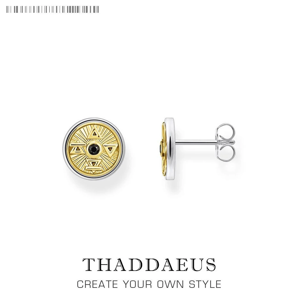 

Stud Earrings Gold Elements Fire, Water, Air & Earth,Europe Fine Jewerly For Women Men Lucky Charms Gift In 925 Sterling Silver