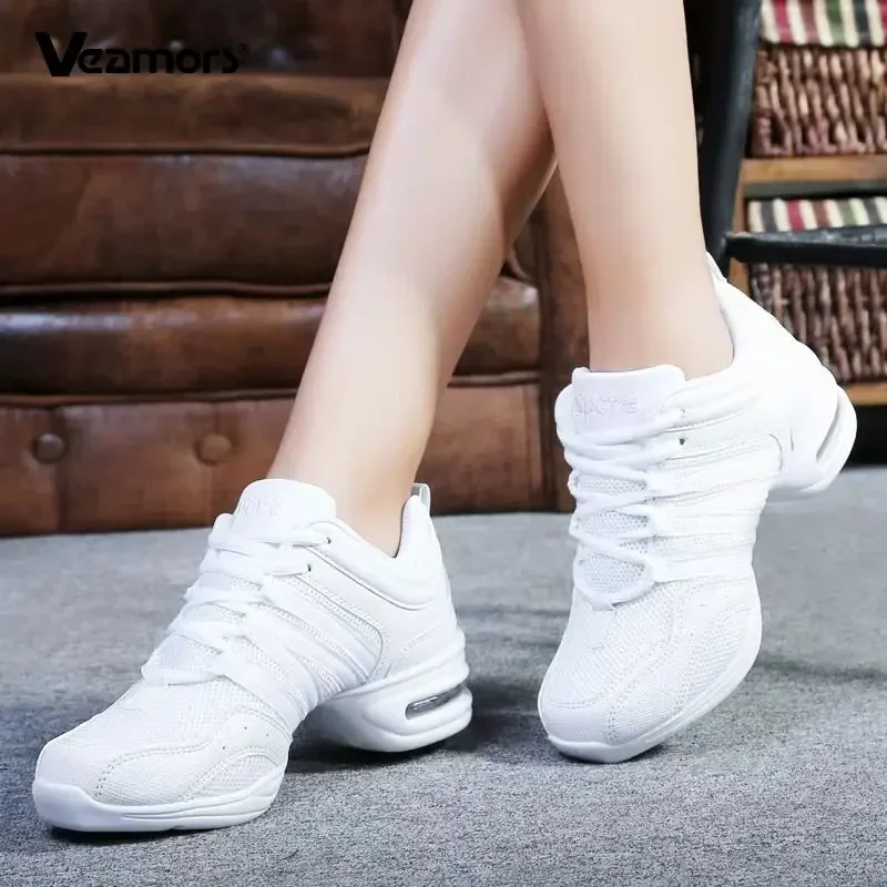 Dance Shoes for Women Sports Breathable Platform Black Sneakers Soft Outsole Fashion Comfortable Modern Jazz Dance Shoes