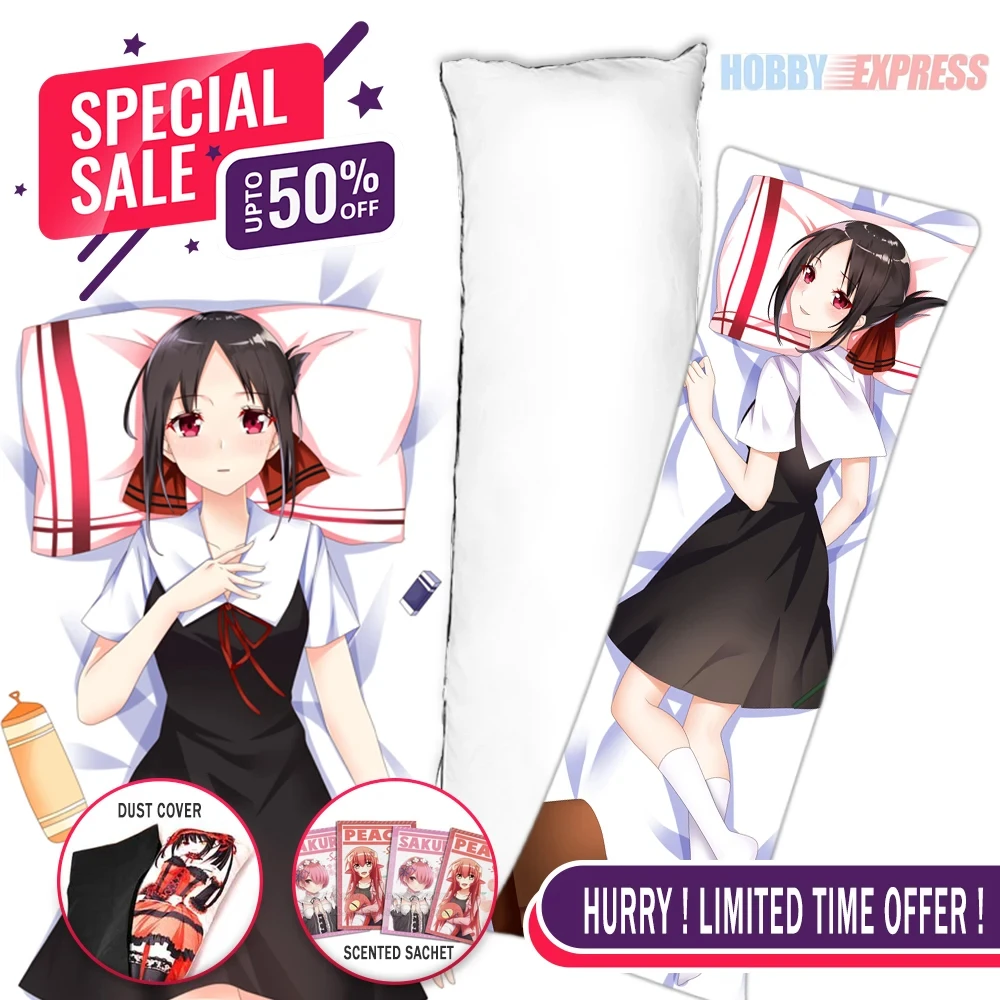 Anime Dakimakura Japanese Otaku Waifu Life Size Doublesided Hugging Body Pillow Cover Kaguya Shinomiya