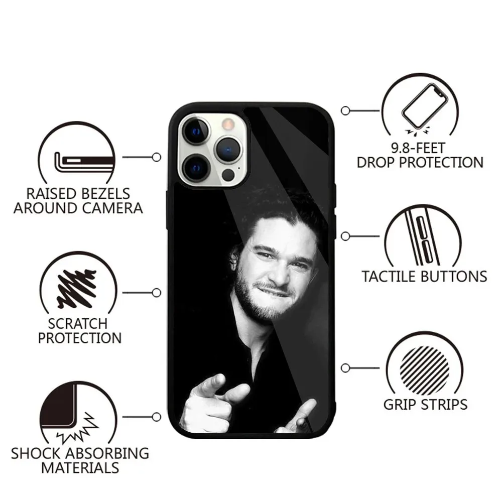 Actor K-Kit Harington Phone Case For iPhone 15,14,13,12,11,Plus,Pro,Max Mini Magsafe Magnetic Wireless Charging