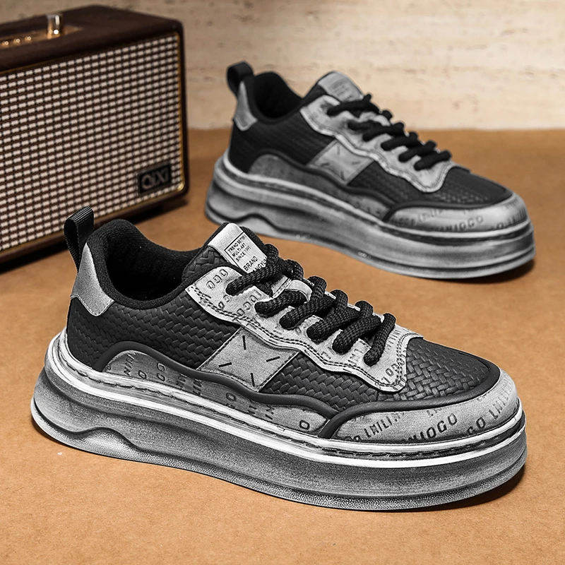 

2025 Spring New Rubber-Plastic Sole Casual Board Sneakers for Outdoor Sports - Comfortable, Soft, Slip-Resistant, Durable, and T