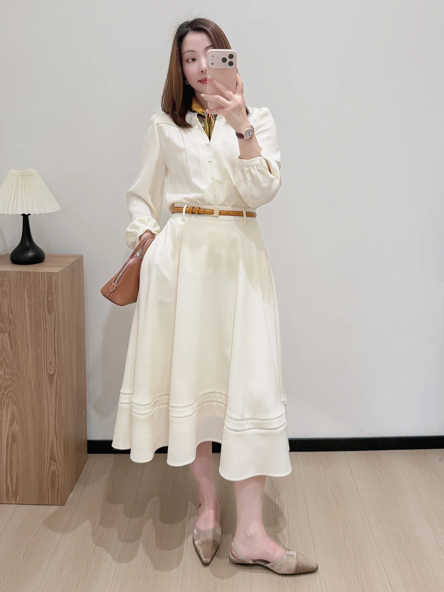 

Блузка женская с эффектом похудения, с кружевными вставками из ацетата, длиной 5 метров, в стиле А-силуэта, с длинным рукавом, для офиса и повседневной носки