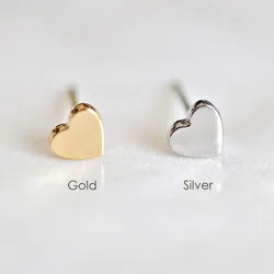 Not Fade Stainless Steel Earrings for Women Small Heart Stud Earrings 2022 Wholesale Tiny Korean Clip on Earring Jewelry