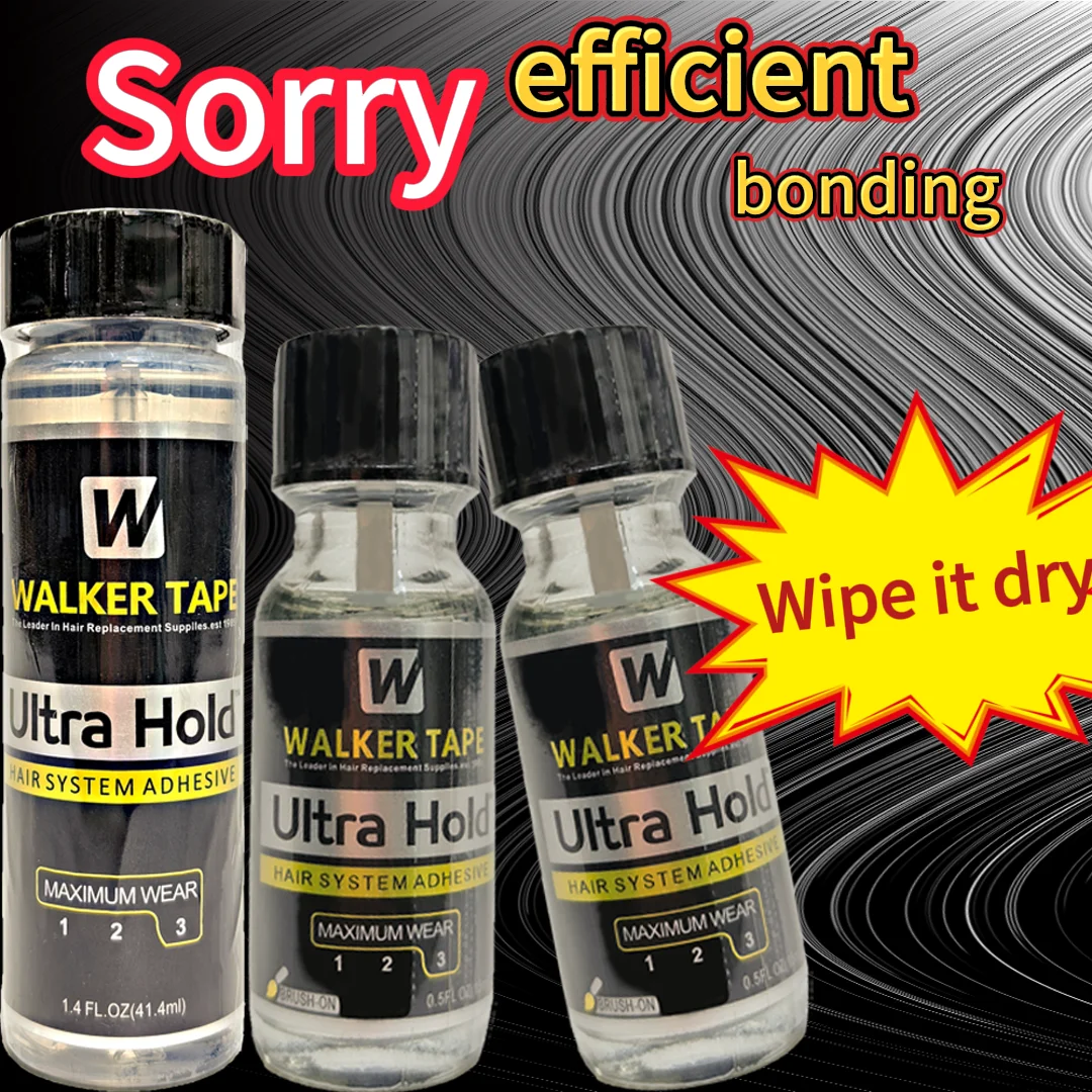 Ultra Hold Waterproof Walker Tape Lace Glue, Suitable for Cosplay Wigs, False Ears, Beards - Seamless, Durable, Fast, Warm