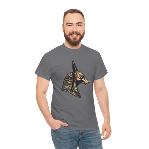 Anubis - Unisex Heavy Cotton Tee Y2K tops Unisex Summer Short Sleeve