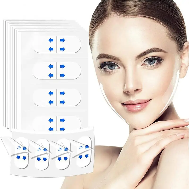 Invisible Face Lifter Lifting Saggy Skin Wrinkles Hide Double Chin Instant Face lift Stickers Transparent Waterproof