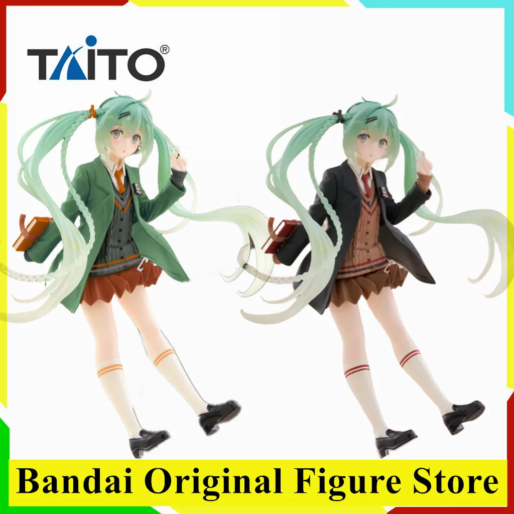 オリジナルタイトー初音ミクファッションプレッピーアクションフィギュアおもちゃ-pvc-モデルコレクション人形アニメ置物