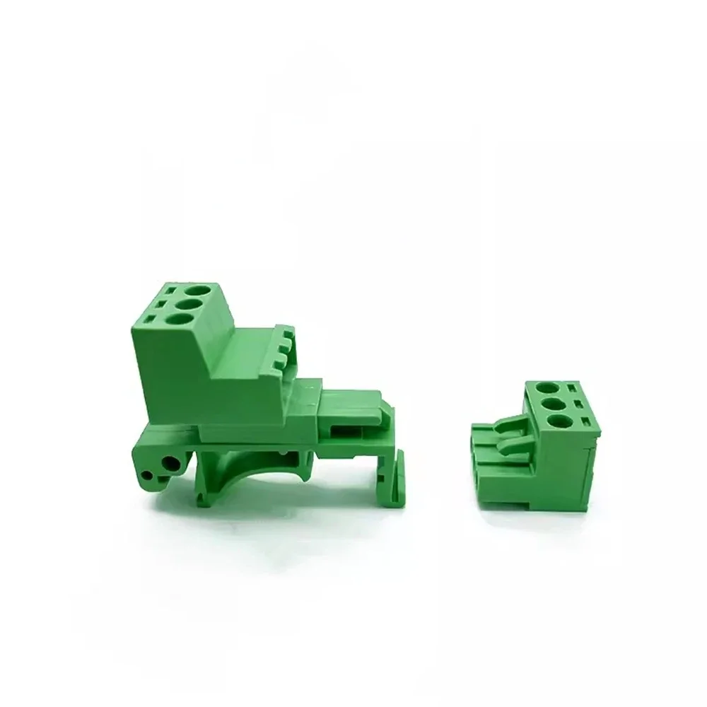 1Set 5.08mm Pitch Rail Terminal Block - 2EDG-UKR Series, 2-20Pin Screw Plug-in Terminal Blocks, DIN Rail Mounting Connector for