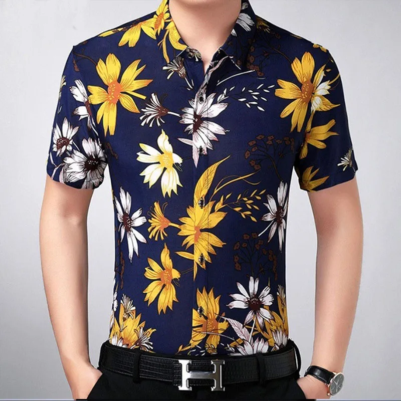 Summer Multicolor Printing Single Breasted Mens Designer Clothes 2023 New Male Clothes Streetwear T-Shirt Tops Trend Business