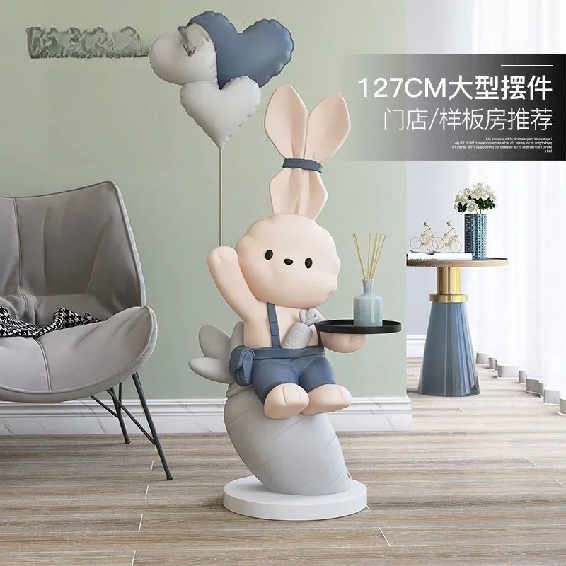Large tray rabbit living room floor ornament home jewelry TV cabinet sofa opening housewarming gifts