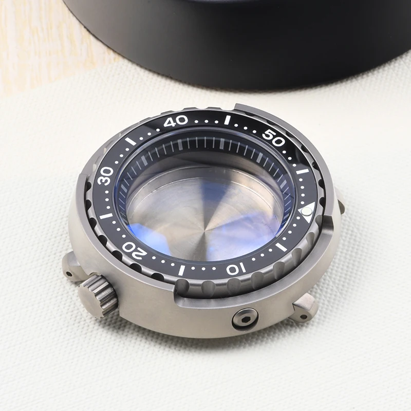 Titanium Watch Case Tuna Suitable for NH35A/NH36A Automatic Movement Dive Watch case Sapphire Glass Fits Seiko watch case