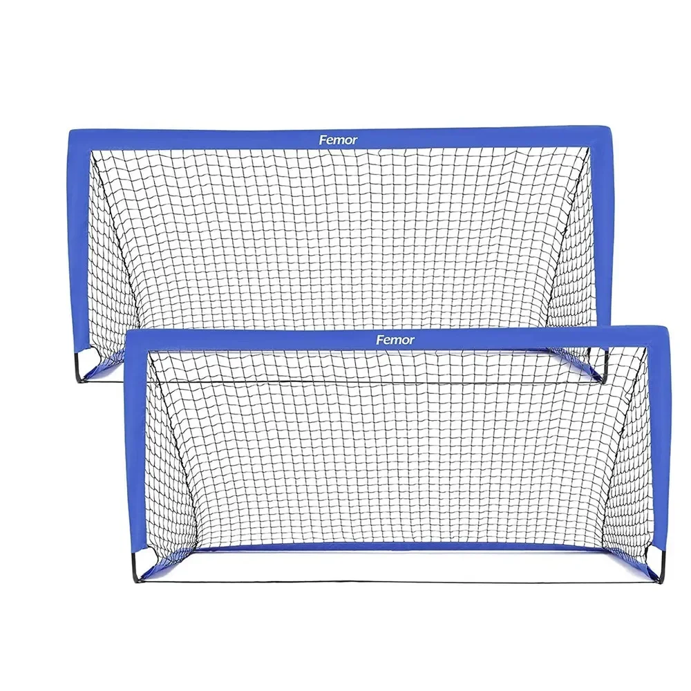 2 Fußballtoren, Fußballnetz, tragbare Fußballtore, 180 x 90 x 90 cm, Training