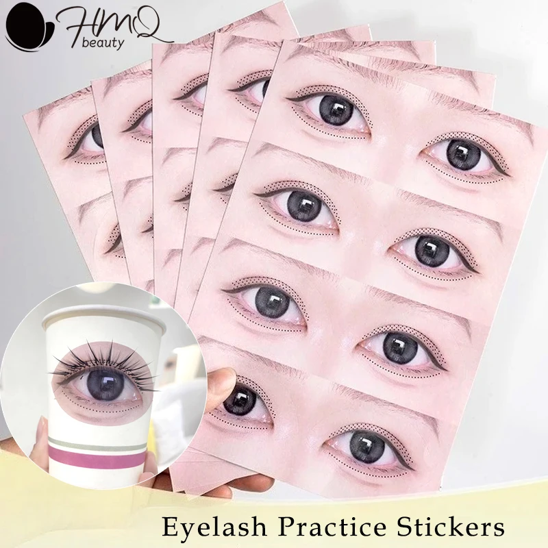 20/5 stücke Wimpern Verlängerung Übung Form Falsche Wimpern Pfropfen Praxis Papier Für Individuelle Wimpern Extensions Make-Up-Tools