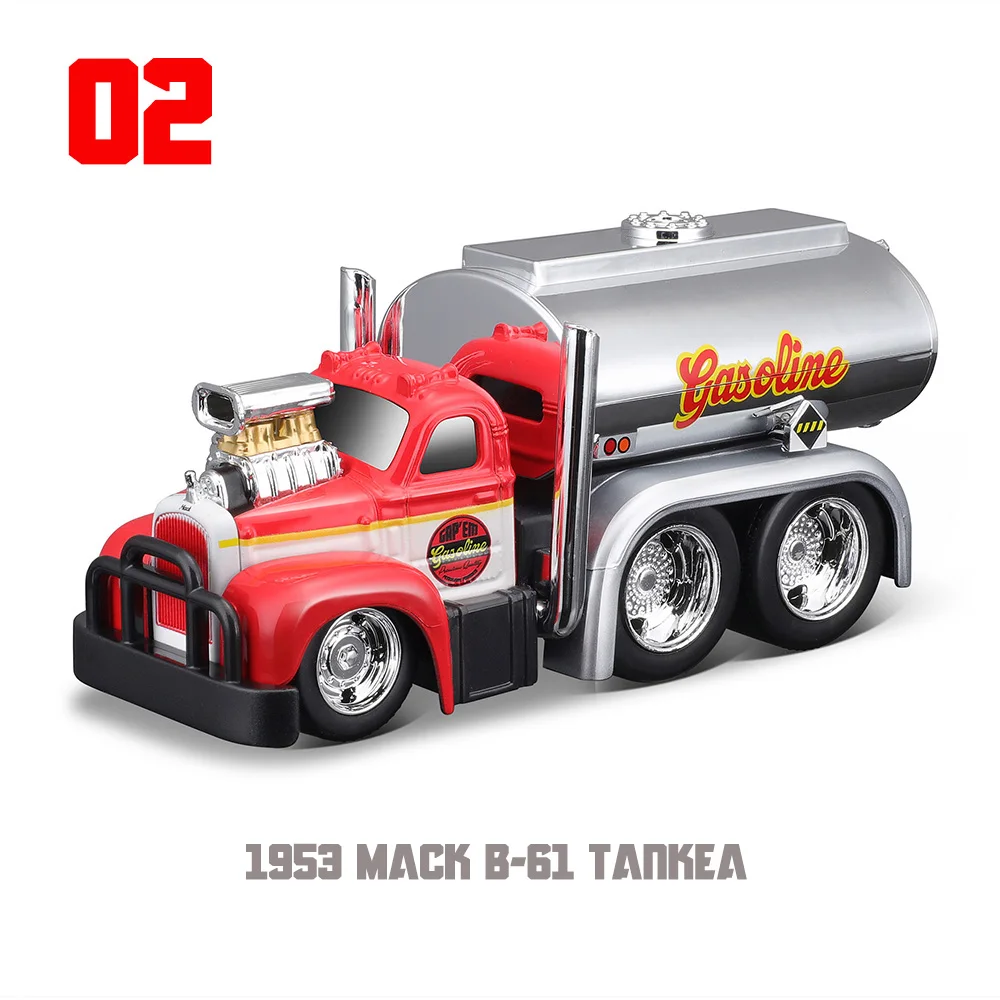 Maisto 1:64 New style MACK Chevrolet Ford transport truck combination pallet static alloy car model children\'s toy collection