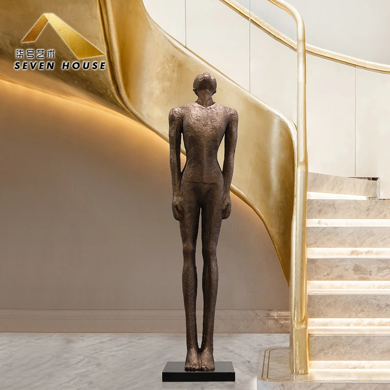 Abstract Figure Art Sculpture in the Hotel Lobby, Sales Office, Stairway Exit, , Glass Fiber Reinforced Plastic  Decoration