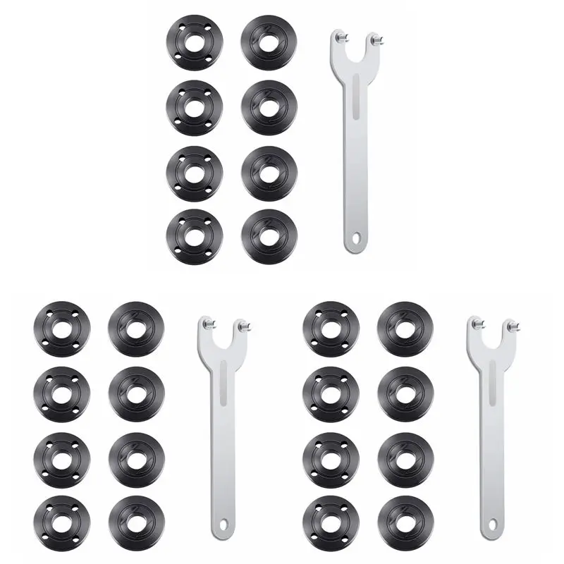 AC88-27Pcs Angle Grinder Flange Nut Angle Grinder Wrench Kit 5/8-11 Flange Metal Lock Nut For Grinder Parts