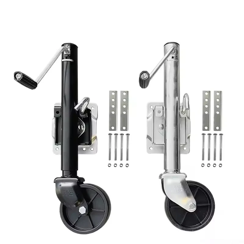 6 Inch Trailer Jack Solid Wheel Sidewind Round Swivel Jack With Bolt On Capacity 540KG Jockey Wheel Boat RV Parts Accessorie