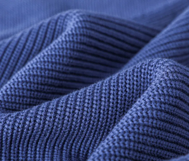 เสื้อสเวตเตอร์ถักคอกลมผู้ชายคุณภาพสูง แบบเรียบง่าย สวมใส่สบาย สำหรับฤดูหนาว แขนยาว ผ้าฝ้าย 100%