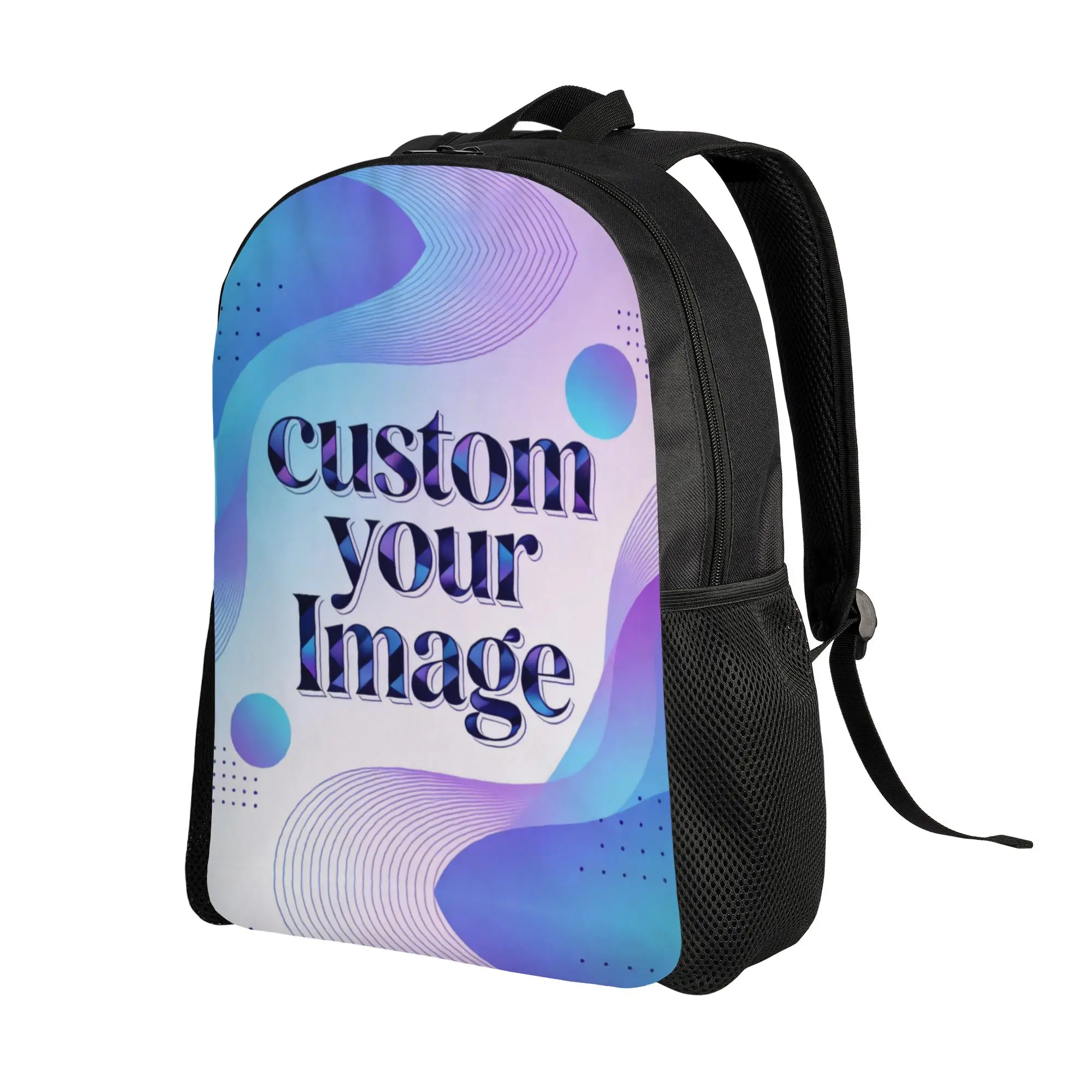 Custom Your Photo Logo Text Backpack for Men Women College School Students Bookbag Fits 15 Inch Laptop Personalized Image Bags