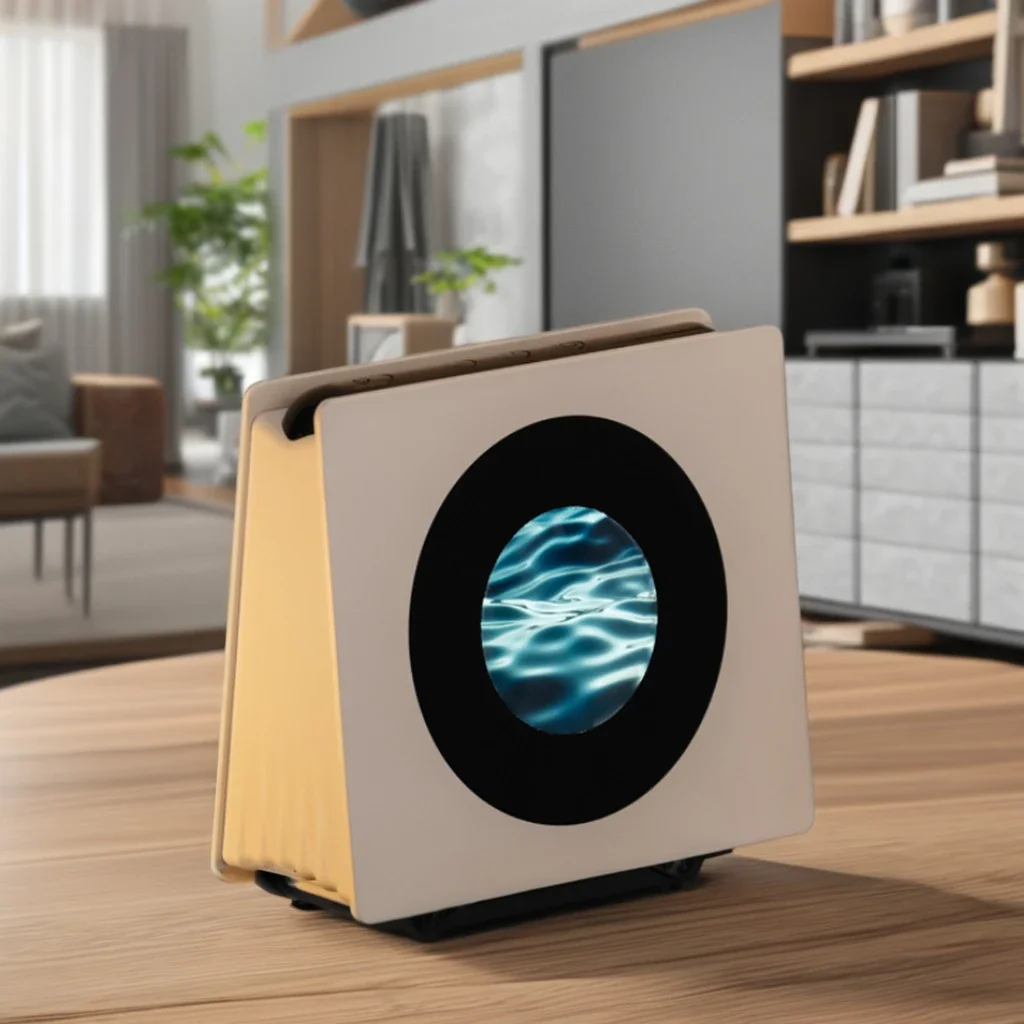 Vinyl Record Lyrics display BT Speaker Sleep with Nature Sound Music Player White Noise Support TF/AUX Play Portable Speaker