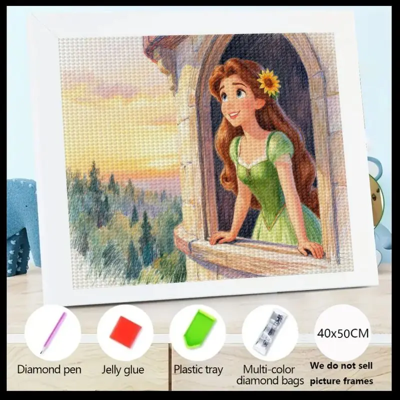 

Вот подробное название продукта после направляющих в стиле Тemu: 1 шт., 5D DIY, полный дрель, набор для алмазной живописи, красивый мультфильм