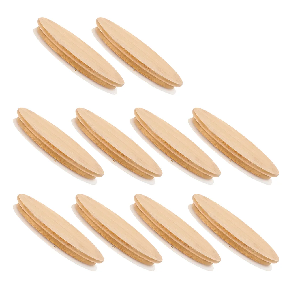 

10Pcs Bamboo Jar Lids Airtight Silicone Seal Round Glass Jar Lids Reusable Kitchen Storage Covers Bamboo Sealing Lid