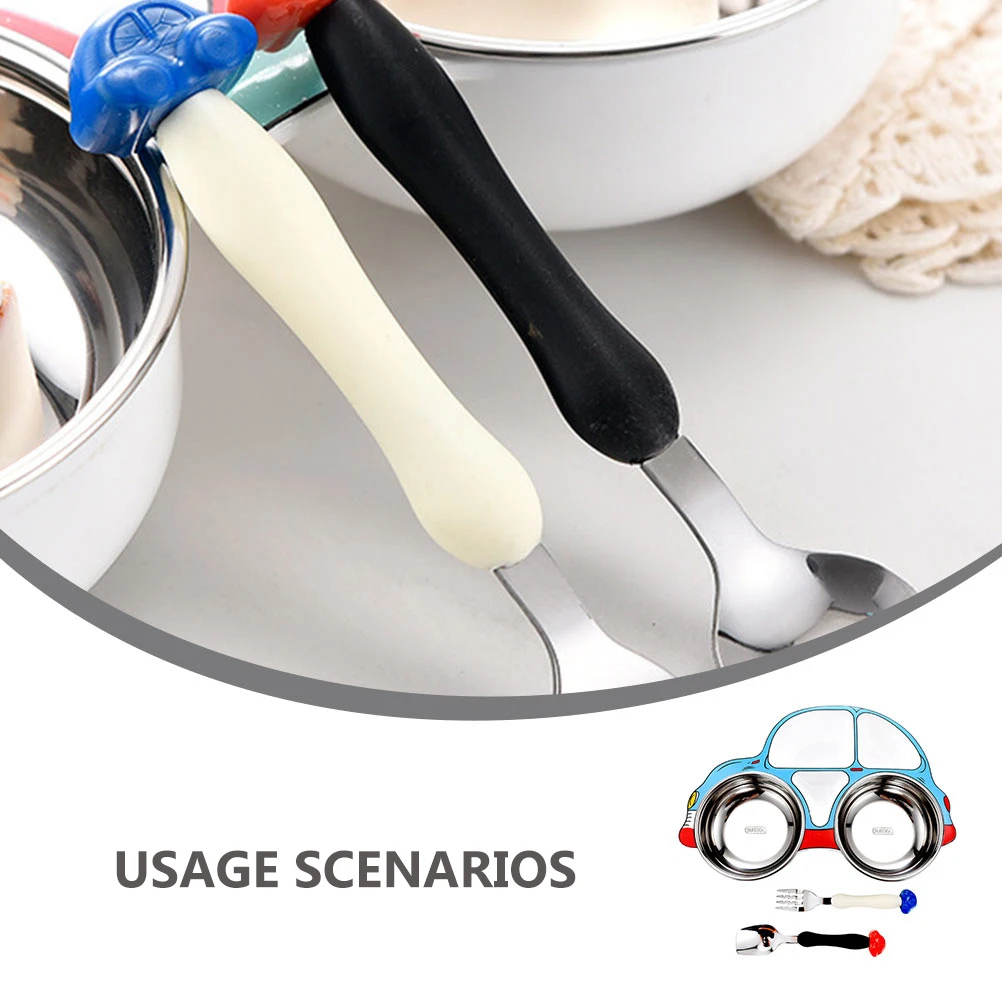 

Children Car Plate Classified Grids Baby Feeding Bowl Set Durable Stainless Steel PP Material Easy Clean Dishwasher Safe