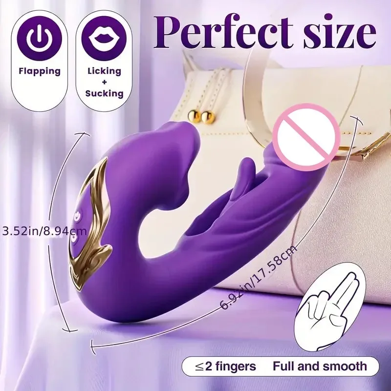 Vibromasseur point G pour femme, jouets sexuels 3 en 1, langue rose, gode, stimulateur clitoridien avec léchage et succion, jouets sexuels pour