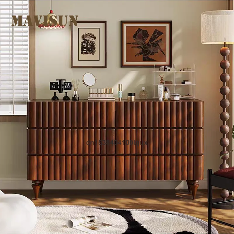 

Mid century 90 cm Wooden Side Cabinet for Living Room with Unique Vertical Stripes and Spacious Storage Wooden Side Cabinet