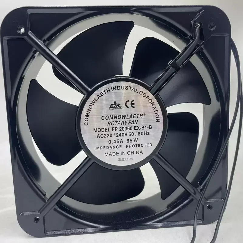 for OMMQNWEALIH FP-20060EX S1-B 220V 380V AC Fan 20CM Industrial Cooling Axial Fan High Airflow Metal Cage Motor